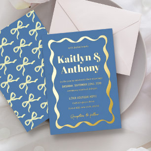 Invitation En Aluminium Coquette Bow Retro Mariage Real