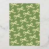 Invitation En Aluminium Coquette Bow Retro Photo Mariage Enregistrer La Da (Verso)