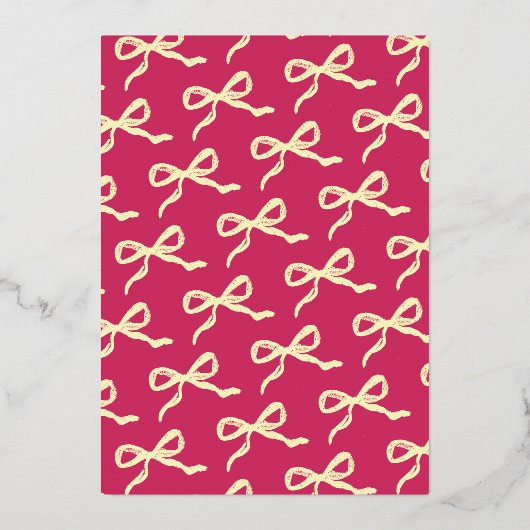 Invitation En Aluminium Coquette Bow Retro Photo Mariage Enregistrer La Da (Verso)