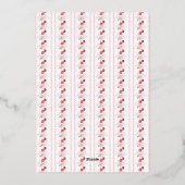 Invitation En Aluminium Coquette Cherry Monogram Crest Fête des mariées (Verso)