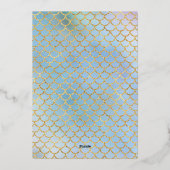 Invitation En Aluminium Coquillage simple et aquarelle (Verso)