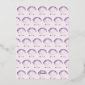 Invitation En Aluminium Coquille d'aquarelle sous le Mariage marin (Verso)