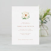 Invitation En Aluminium Coral Moderne Wedding (Debout devant)