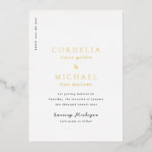 Invitation En Aluminium Cordelia Mariage moderne Enregistrer la date (Recto)