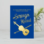 Invitation En Aluminium Cordes récital violon classique école de musique b (Debout devant)