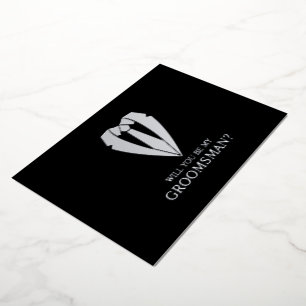 Invitation En Aluminium Costume Mariage en argent et Cravate Groomsman Pro