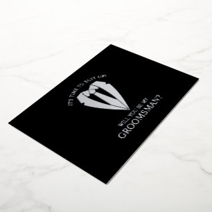 Invitation En Aluminium Costume Mariage en argent et Cravate Groomsman Pro