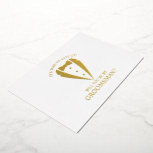Invitation En Aluminium Costume Tuxedo Doré Proposition Personnalisée pour