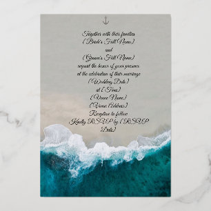 Invitation En Aluminium Coucher de soleil mariage
