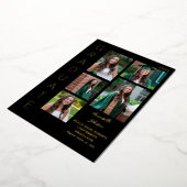 Invitation En Aluminium Couleur Lumineuse - Black Graduate 6 Multi Photo (Rotation)
