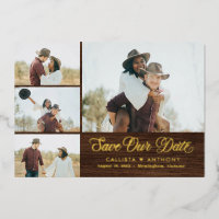 Country Side FOIL Mariage Rustique Enregistrer La 