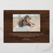 Invitation En Aluminium Country Side FOIL Mariage Rustique Enregistrer La  (Verso)