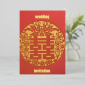 Invitation En Aluminium Coupe de papier à tartines rouge (Debout devant)