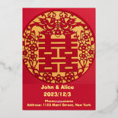 Invitation En Aluminium Coupe de papier à tartines rouge (Verso)