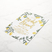 Invitation En Aluminium Couronne de citron aquarelle Boho pour brunch de m (Rotation)