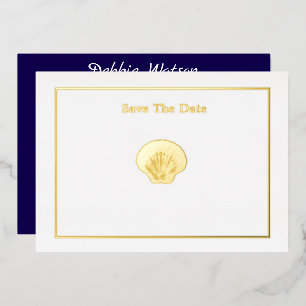 Invitation En Aluminium Couronne de Coquillage de Style Miss America Enreg