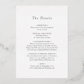 Invitation En Aluminium Couronne de fleurs botaniques de mariage tout-en-u (Verso)