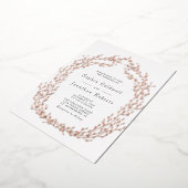 Invitation En Aluminium Couronne de fleurs botaniques de mariage tout-en-u (Rotation)
