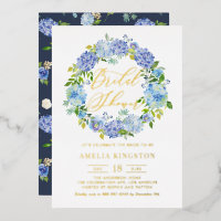 Couronne de fleurs d'hortensia bleu pour la douche