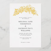 Invitation En Aluminium Couronne dorée design de mariage élégant (Recto)