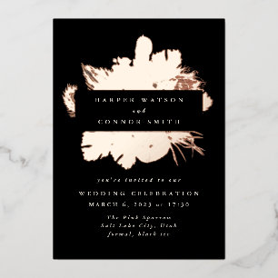 Invitation En Aluminium Couronne florale de mariage en herbe de Pampas Ros