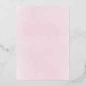 Invitation En Aluminium couronne rose poussiéreuse | Baptême et 1er annive (Verso)