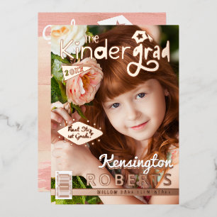 Invitation En Aluminium Couverture de magazine photo de maternelle amusant