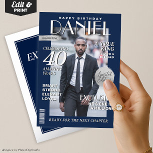 Invitation En Aluminium Couverture, Portrait de la Revue Personnalisée d'A