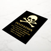 Invitation En Aluminium Crâne simple et os croisés (Rotation)