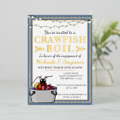 Invitation En Aluminium Crawfish Boil Couples de douche (Debout devant)