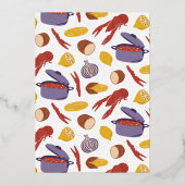 Invitation En Aluminium Crawfish Boil Couples de douche (Verso)