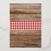 Invitation En Aluminium Crawfish Boil Homard Engagement Partie Rustique (Verso)