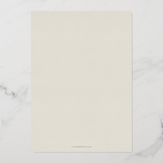 Invitation En Aluminium Cream Caduceus+Laurel Médicale School Graduation (Verso)