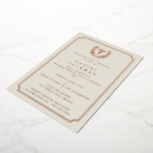 Invitation En Aluminium Cream Caduceus+Laurel Médicale School Graduation (Rotation)