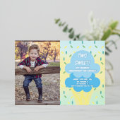 Invitation En Aluminium Crème de glace 2ème anniversaire (Debout devant)