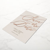 Invitation En Aluminium Crème Enregistrer La Calligraphie Date (Rotation)