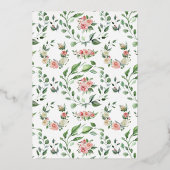 Invitation En Aluminium Crème et Rose | Romantic Spring Florals Mariage (Verso)