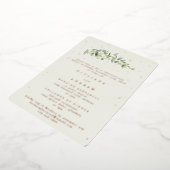 Invitation En Aluminium Crème Snowberry+Eucalyptus Mariage répétition (Rotation)