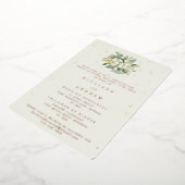 Invitation En Aluminium Crème Snowberry+Eucalyptus Mariage répétition (Rotation)