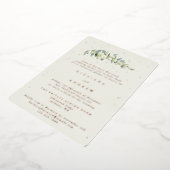 Invitation En Aluminium Crème Snowberry+Eucalyptus Mariage répétition (Rotation)