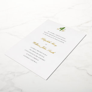 Invitation En Aluminium Crête de Lys Valley Mariage Formel Traditionnel Or