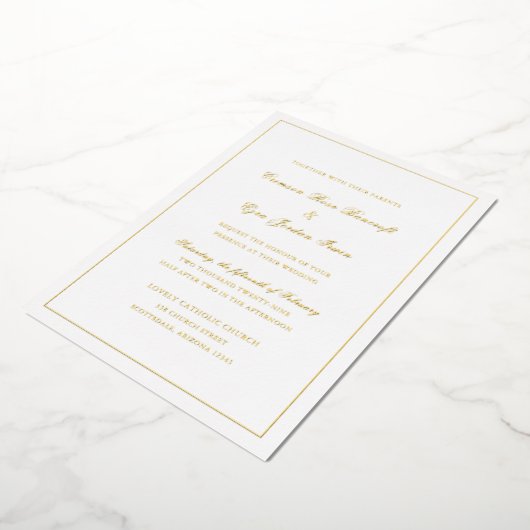 Invitation En Aluminium Crimson Mariage simple (Rotation)