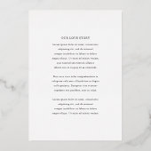 Invitation En Aluminium Crimson Mariage simple (Verso)