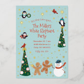 Invitation En Aluminium Critère de Noël Fête (Recto)