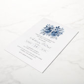 Invitation En Aluminium Croix d'argent florale moderne garçons Première co (Rotation)