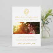 Invitation En Aluminium Croix de la colombe Saint-Esprit Confirmation de l (Debout devant)