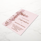 Invitation En Aluminium croix sainte rose confirmation (Rotation)
