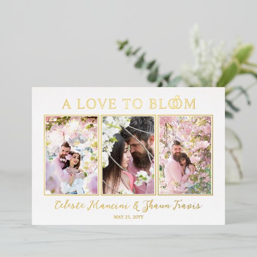 Invitation En Aluminium Cute Wedding Rings Sophisticated 3 Multi Photos (Debout devant)