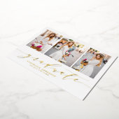 Invitation En Aluminium Dainty Script Three Photo Graduation (Rotation)
