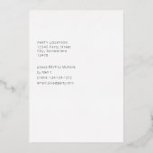 Invitation En Aluminium Daisy White Floral Graduation Party (Verso)